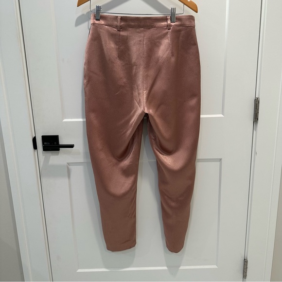 Little Mistress London Women's Rose Gold Metallic Dress Trouser Pants Si… - Picture 6 of 9